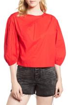 Women's Habitual Leah Blouson Sleeve Top - Red