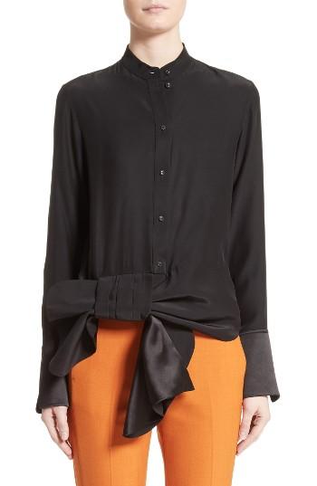 Women's Victoria, Victoria Beckham Asymmetrical Bow Tuxedo Shirt