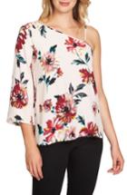 Women's 1.state Floral One-shoulder Top, Size - Pink