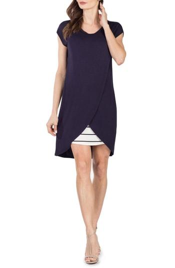 Women's Savi Mom Lille Layered Maternity/nursing Sheath Dress - Blue