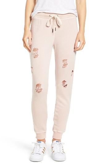 Women's N:philanthropy Nikki Destroyed Jogger Sweatpants - Pink