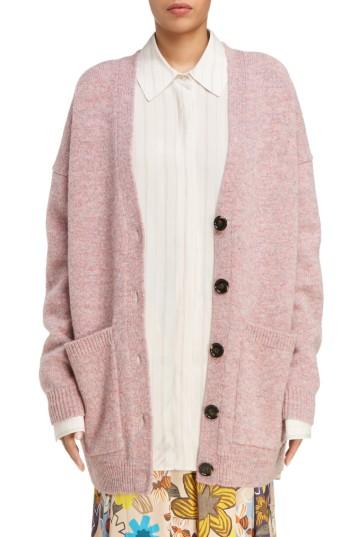Women's Acne Studios Sahar Oversized Button Cardigan - Pink