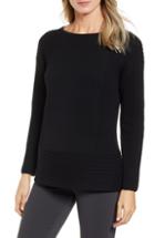 Women's Chaus Ribbed Cotton Sweater - Black