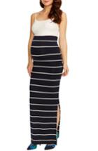 Women's Rosie Pope 'jessica' Stripe Maternity Maxi Skirt - Blue