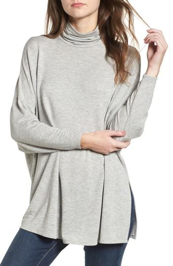 Women's Soprano Mock Neck Tunic - Grey