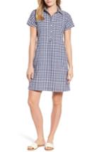 Women's Vineyard Vines Popover Gingham Shirtdress - Blue