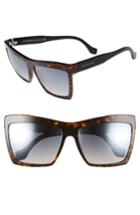 Women's Balenciaga 60mm Oversize Sunglasses - Havana/ Black/ Flash Azure
