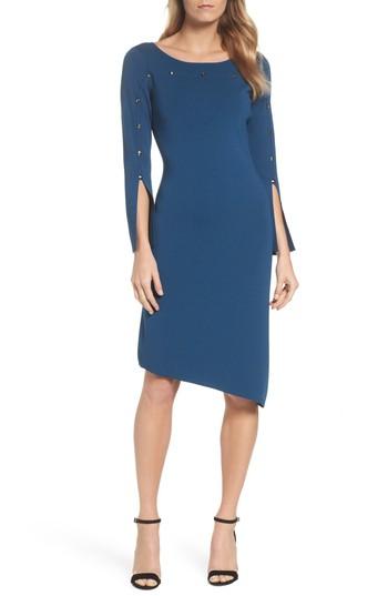Women's Nic+zoe Studded Asymmetrical Dress - Blue/green