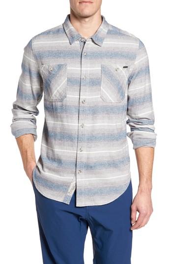 Men's Gramicci General Purpose Regular Fit Stripe Sport Shirt - Blue