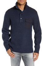 Men's Schott Nyc Wool Blend Military Sweater