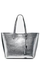 Cole Haan Payson Metallic Leather Tote - Grey