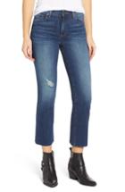 Women's Bp. Distressed High Waist Crop Flare Jeans - Blue