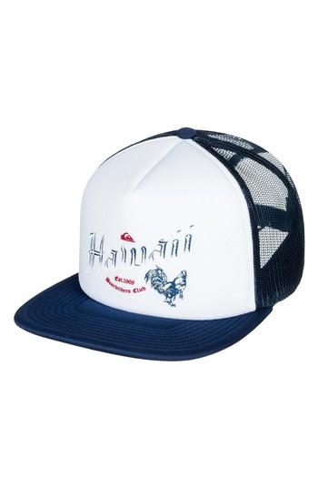 Men's Quiksilver Rooster Graphic Trucker Hat - White