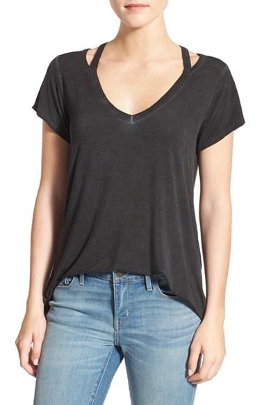 Women's Treasure & Bond Oil Wash Cutout Tee