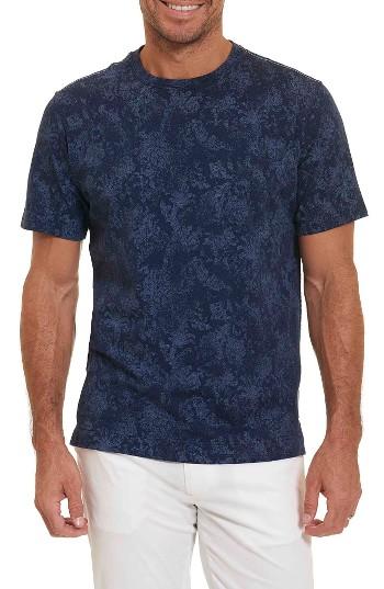 Men's Robert Graham Rosemead Print T-shirt, Size - Blue