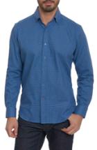 Men's Robert Graham Colin Tailored Fit Sport Shirt, Size - Blue