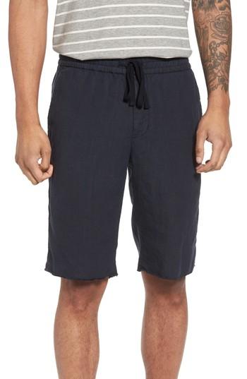 Men's Vince Raw Hem Slim Fit Track Shorts - Blue
