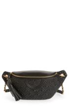 Tory Burch Fleming Quilted Leather Belt Bag - Black