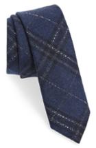 Men's The Tie Bar Sotto Plaid Wool Blend Tie, Size - Blue