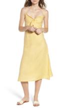 Women's Faithfull The Brand Fiscardo Tie Front Linen Dress - Yellow