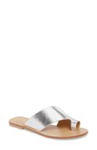 Women's Chinese Laundry Glory Asymmetrical Slide Sandal .5 M - Metallic