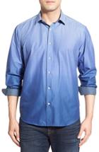 Men's Bugatchi Classic Fit Ombre Sport Shirt - Blue