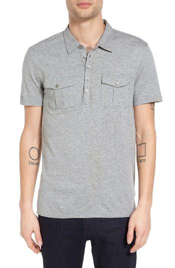 Men's John Varvatos Star Usa Pocket Polo - Grey