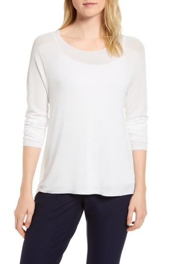 Women's Eileen Fisher Tencel Knit Sweater, Size - White
