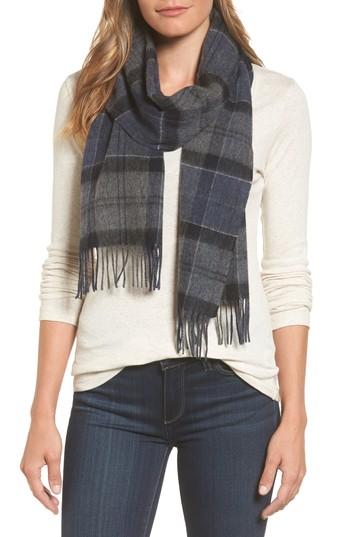Women's Barbour Tartan Plaid Wool & Cashmere Scarf