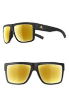 Women's Adidas 3matic 60mm Mirrored Sport Sunglasses - Black Matte/ Gold