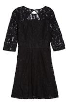 Women's Dorothy Perkins Lace Fit & Flare Dress Us / 10 Uk - Black