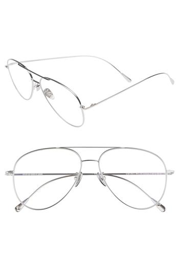 Men's Cutler And Gross 58mm Polarized Aviator Optical Glasses - Palladium