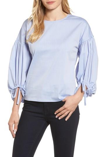 Women's Halogen Balloon Sleeve Top - Blue