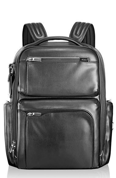Men's Tumi 'arrive - Bradley' Calfskin Leather Backpack -