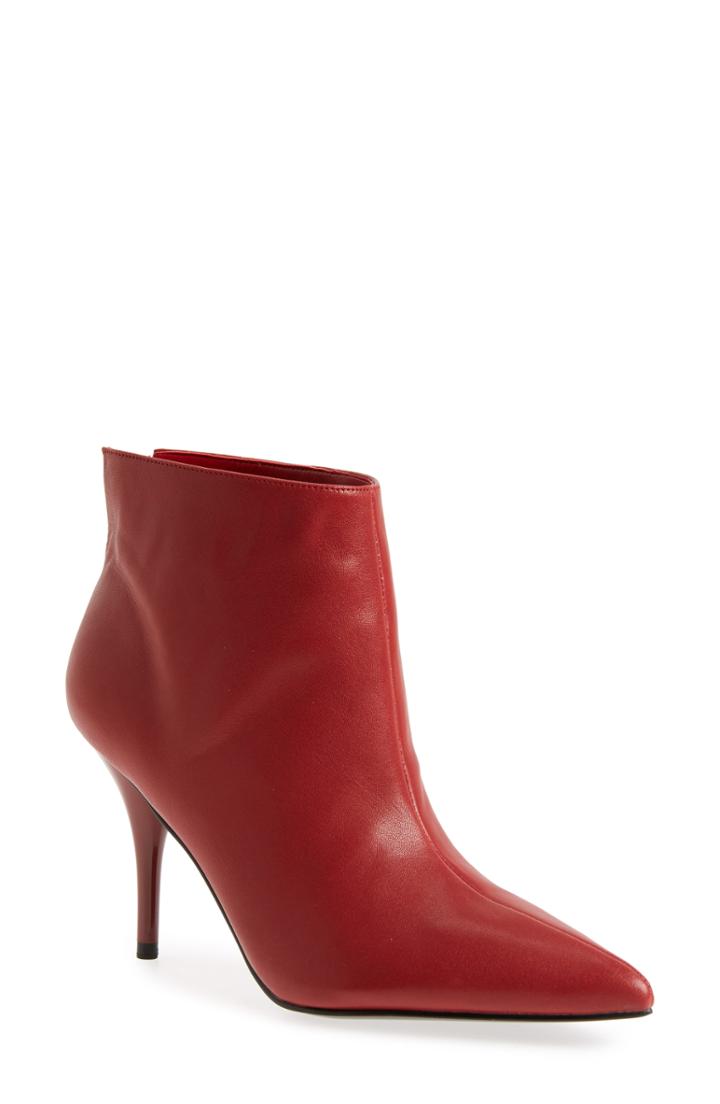 Women's Marc Fisher Ltd Fenet Pointy Toe Bootie .5 M - Red