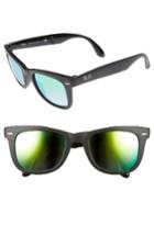 Men's Ray-ban Wayfarer 50mm Sunglasses - Shiny Black/ Mirror