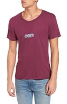 Men's Obey Creep Scan T-shirt - Burgundy