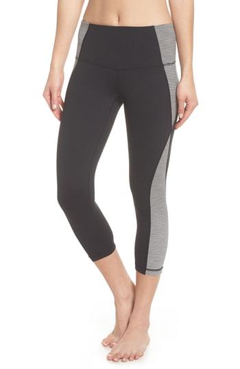 Women's Zella Sporty Splice High Waist Crop Leggings - Black