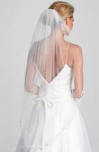 Wedding Belles New York 'mary Kate' Embroidered Veil, Size - Ivory