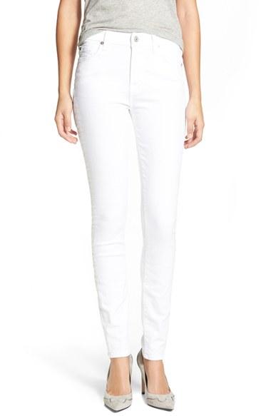 Women's 7 For All Mankind 'the Skinny' Skinny Jeans - White
