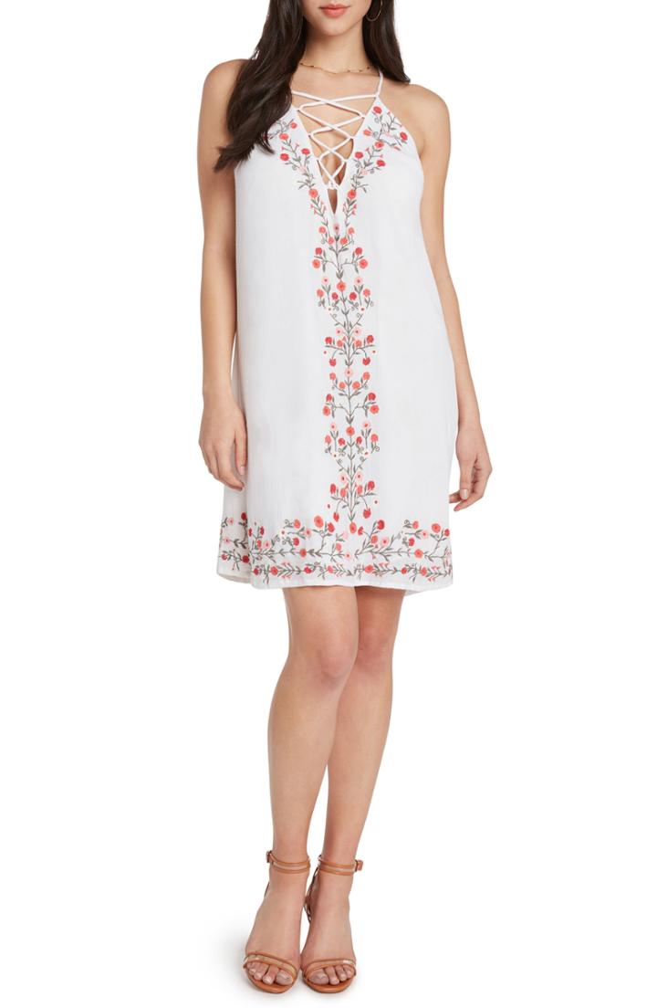 Women's Willow & Clay Embroidered Shift Dress - White