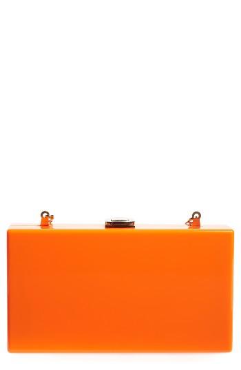 Natasha Couture Resin Box Clutch - Coral