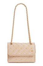 Tory Burch Small Fleming Stud Quilted Leather Shoulder Bag - Beige