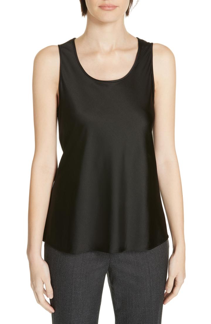 Women's Boss Inolea Stretch Silk Tank - Black