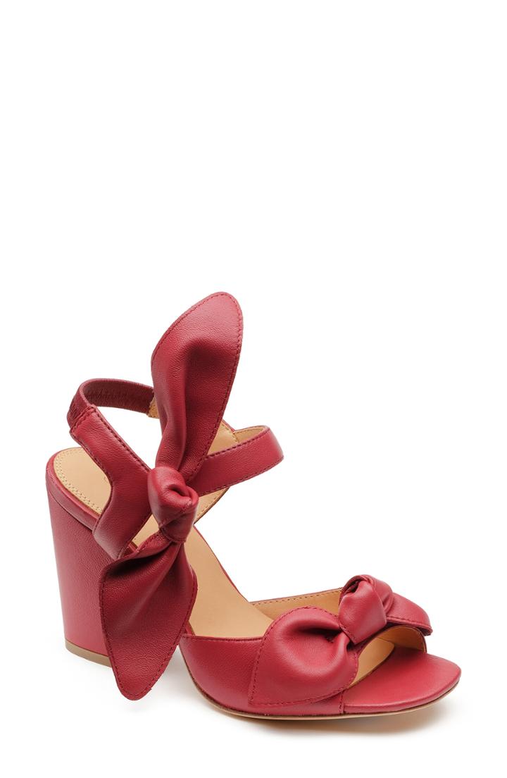 Women's Bill Blass Carmen Bow Sandal .5 M - Red