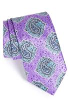 Men's Ermenegildo Zegna Paisley Silk Tie, Size - Purple
