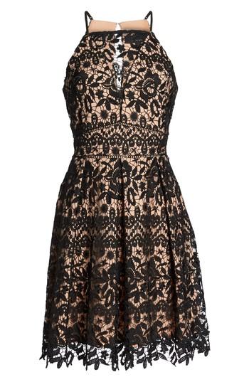 Women's Adelyn Rae Krista Lace Fit & Flare Dress