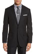 Men's J.crew Ludlow Trim Fit Solid Wool Sport Coat L - Black