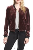 Women's Nvlt Velvet Bomber Jacket - Purple