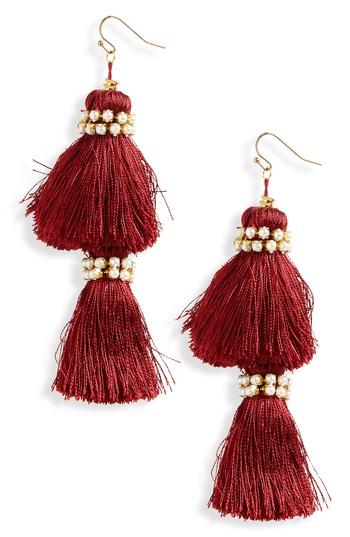 Women's New Friends Colony Imitation Pearl & Tassel Earrings